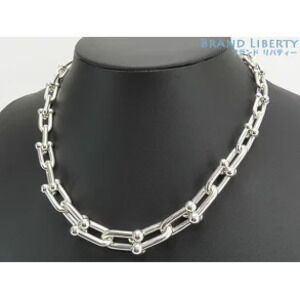 Tiffany Co Graduated Link Necklace Sterling Silver Choker Pendant